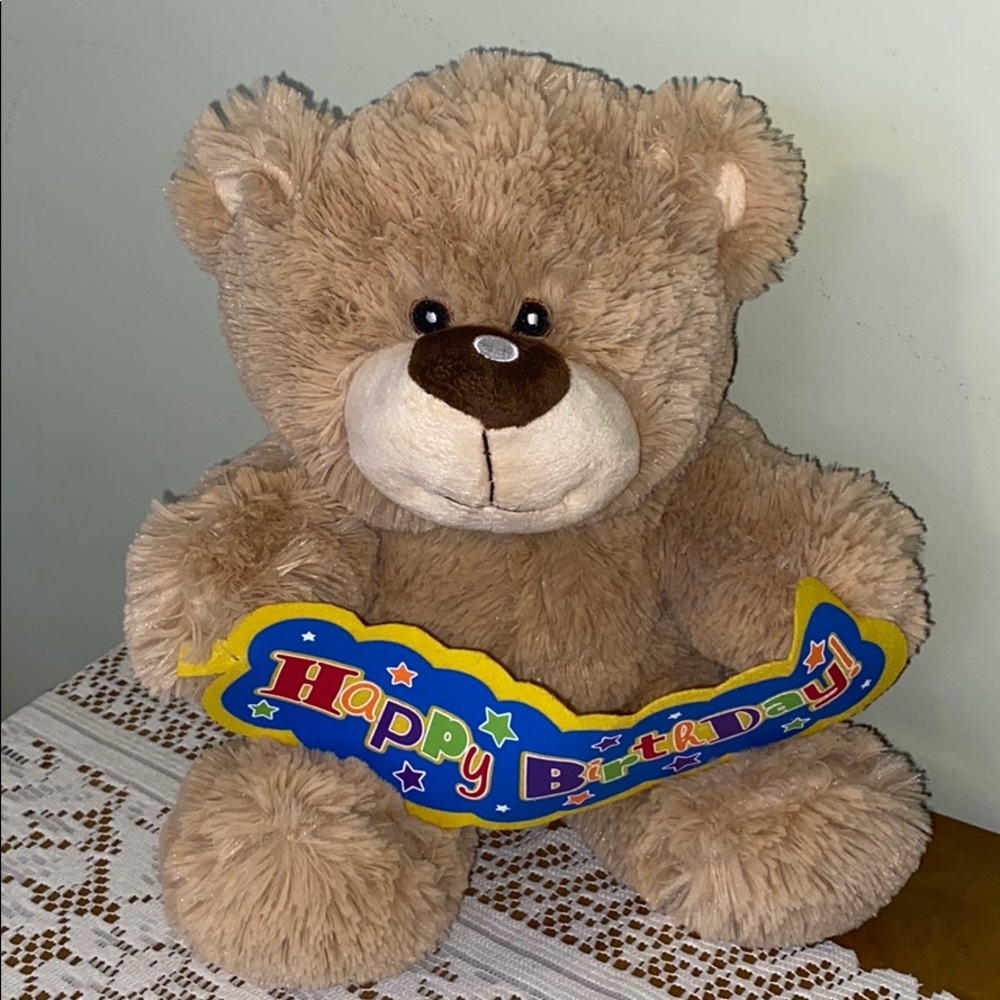 Happy Birthday Teddy bear stuff animal